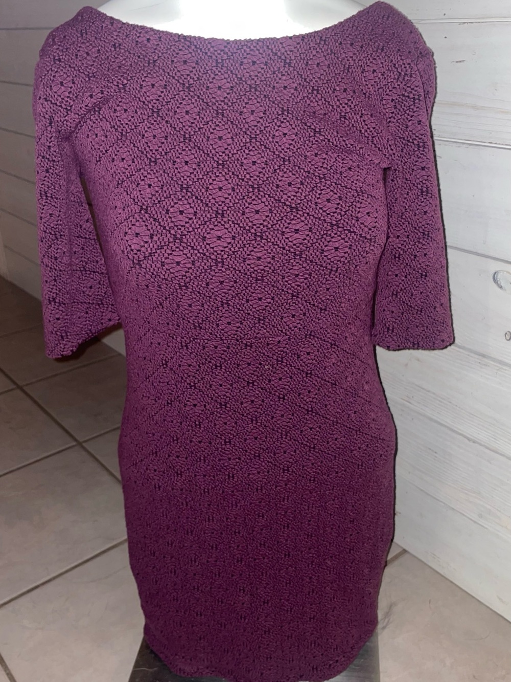Free People Textured Purple Knit Women’s Dress, small